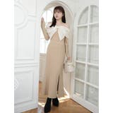 リボンオフショルバイカラーワンピース | LIPSERVICE | 詳細画像3 