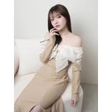 リボンオフショルバイカラーワンピース | LIPSERVICE | 詳細画像24 