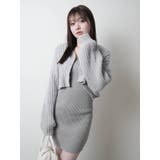 グレー | モールニットアンサンブルワンピース | LIPSERVICE
