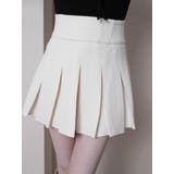 ホワイト | ツイードプリーツスカート | LIPSERVICE