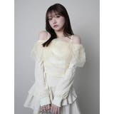 イエロー | チュールギャザーオフショルトップス | LIPSERVICE