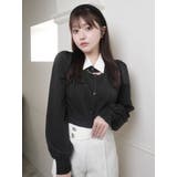 デコルテオープンロングスリーブブラウス | LIPSERVICE | 詳細画像33 