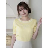 イエロー | Roineエンブロイダリーサマーニット | LIPSERVICE