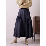 ブラック | レザーライクトリコットロングスカート | LADYMADE
