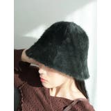 ブラック | ロゴプレートフェザーバケットハット | LADYMADE