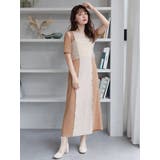 ベージュ | チュールビスチェレイヤードカットワンピース | LADYMADE