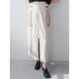 ライトベージュ | メッシュポケットジップタイトスカート | LADYMADE