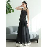 レイヤードキャミ×メッシュスカートセット | LADYMADE | 詳細画像3