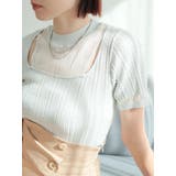 スリットシアーレイヤードラメニット | LADYMADE | 詳細画像4 