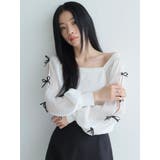 リボンスリーブドッキングニット | LADYMADE | 詳細画像3