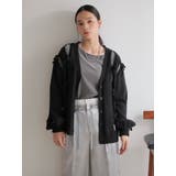 ブラック | ホールリボンニットカーディガン | LADYMADE
