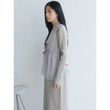 リボンチュールトップス×ラメニットワンピースセット | LADYMADE | 詳細画像10 