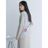 リボンチュールトップス×ラメニットワンピースセット | LADYMADE | 詳細画像11 