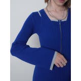 フロントジップレイヤードニットワンピース | LADYMADE | 詳細画像8