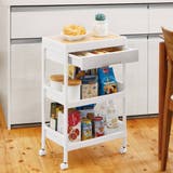 キッチンワゴン 3段 木天板 | livingut | 詳細画像11 