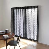 レースカーテン ブラックレース 130×88～148cm | livingut | 詳細画像3 