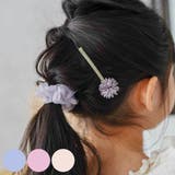 ヘアピン シュシュ チュールフラワーピン&シュシュセット | livingut | 詳細画像1