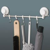 強力吸盤フック プッシュ式 5連タイプ | livingut | 詳細画像1