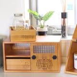 カウンター上収納 プーさんの引出し付き引き戸小物収納庫 木製 | livingut | 詳細画像9