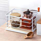 livingut（リビングート） | キッチンバスケット ワイヤー製 積み重ねラック カフェ風 ナチュレア バスケット 収納バスケット ワイヤーバスケット 収納カゴ 収納かご 整理カゴ 整理ボックス 収納ボックス スタッキング 積み重ね おしゃれ