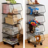 キッチンバスケット 上にも物が置けるスタッキングバスケット4段 日本製 | livingut | 詳細画像5