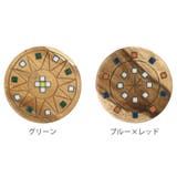 ラウンドスツール クリスタルタイル 木製 | livingut | 詳細画像3 