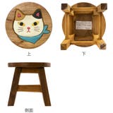 スツール スカーフねこ 木製 | livingut | 詳細画像3 