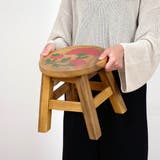 スツール 座面高25～26cm インディアンフラワー | livingut | 詳細画像11 