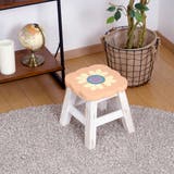 スツール 座面高25～26cm ピンクフラワー | livingut | 詳細画像17 