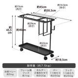 山崎実業 tower キャスター付きフィットネスグッズ収納ラック | livingut | 詳細画像4
