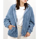 ブルー | 【2024AW新作】もこもこジップパーカー | CLOTHY