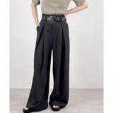 【2025SS新作】ベルト付きワイドタックパンツ | CLOTHY | 詳細画像14 