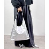 シルバー | 【2025SS新作】A4収納可！ミニバッグ付きトライアングルトートバッグ | CLOTHY