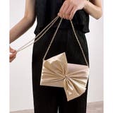 ベージュ | 【2025AW新作】リボンデザインパーティバッグ | CLOTHY