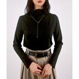 ブラック | 【2025AW新作】ハイネック起毛リブトップス | CLOTHY