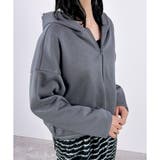 【2025AW新作】ショート丈裾ドロストジップパーカー(ノーマル＆裏ボア) | CLOTHY | 詳細画像7 