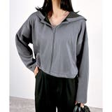 チャコール(ノーマル) | 【2025AW新作】ショート丈裾ドロストジップパーカー(ノーマル＆裏ボア) | CLOTHY