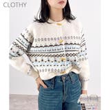 【2025AW新作】トルクボタン雪柄ニットカーディガン | CLOTHY | 詳細画像1