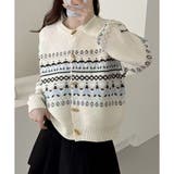 【2025AW新作】トルクボタン雪柄ニットカーディガン | CLOTHY | 詳細画像6