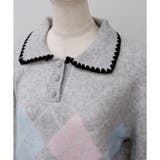 【2025AW新作】襟デザインアーガイル柄ニット | CLOTHY | 詳細画像13 