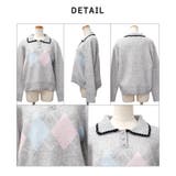 【2025AW新作】襟デザインアーガイル柄ニット | CLOTHY | 詳細画像16 