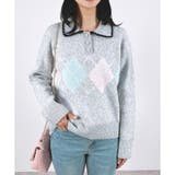 【2025AW新作】襟デザインアーガイル柄ニット | CLOTHY | 詳細画像4 