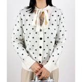 オフホワイト | 【2025AW新作】ドット柄カーディガン | CLOTHY