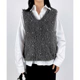 【2025AW新作】パール付きフェザーニットベスト | CLOTHY | 詳細画像3