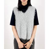 グレー | 【2025AW新作】パール付きフェザーニットベスト | CLOTHY