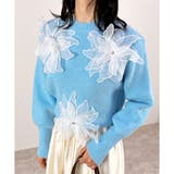 【2025AW新作】フラワーモチーフニットトップス | CLOTHY | 詳細画像2 