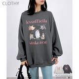 【2025AW新作】ねこプリントスウェットチュニック | CLOTHY | 詳細画像1 