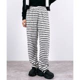 オフホワイト | 【2025AW新作】パイル地ボーダーパンツ | CLOTHY