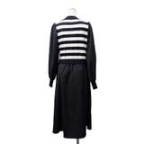 【2025AW新作】ボーダーニットレイヤードワンピース | CLOTHY | 詳細画像11 