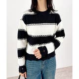 【2025AW新作】ダメージボーダーニットトップス | CLOTHY | 詳細画像4 